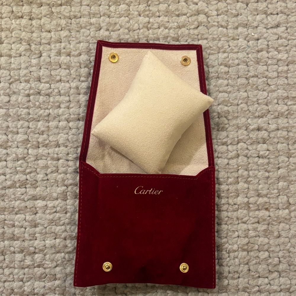 Cartier Burgundy Travel Pouch